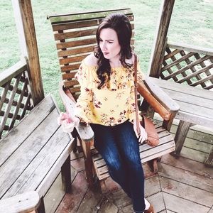 Yellow Off Shoulder Top